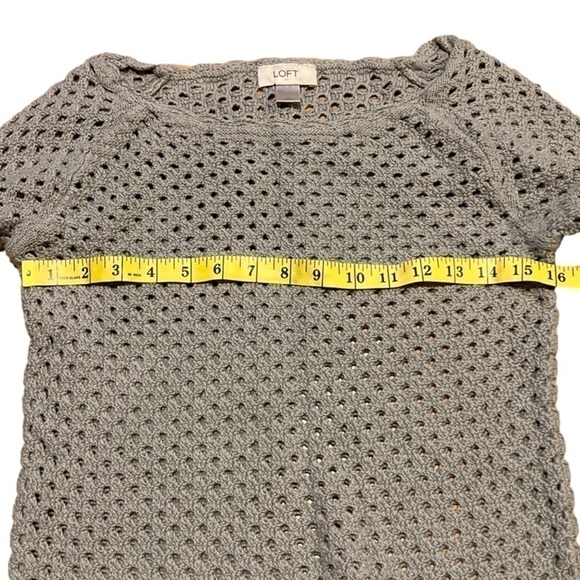 Loft Gray Netted Sweater Women’s (Sz XS) - Picture 9 of 10